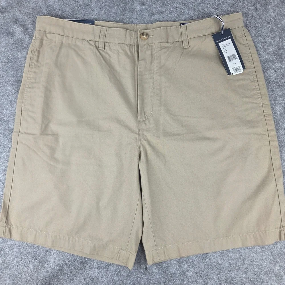 Vineyard Vines Mens 38 Khaki Classic Fit 9 Inch Club Shorts 1H0213-250-10590 NWT